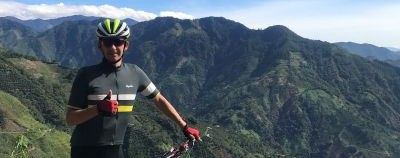 Marius Krikstopaitis Cycling on the  tour with redspokes